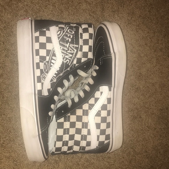 Vans Shoes - Black and white checkered high top vans🖤